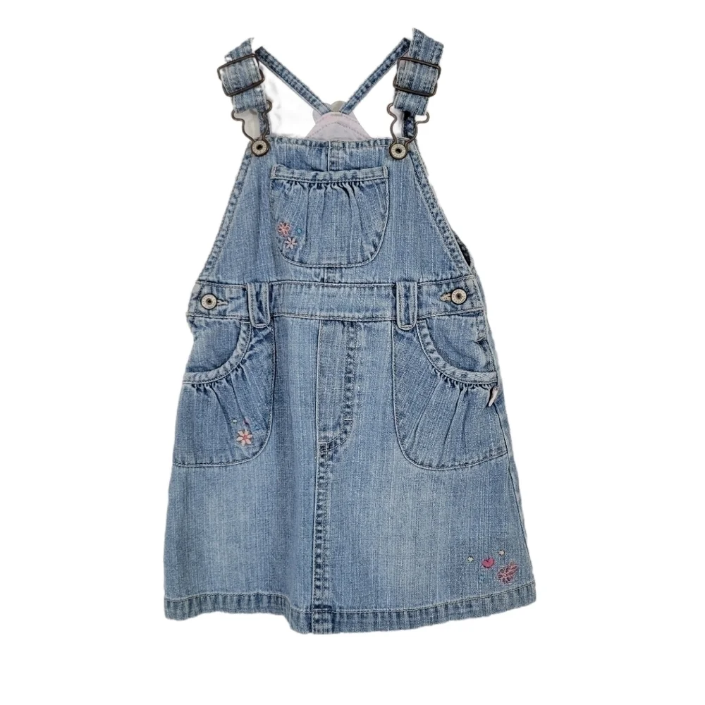 Oshkosh Girl's Denim Overalls Jumper Dress